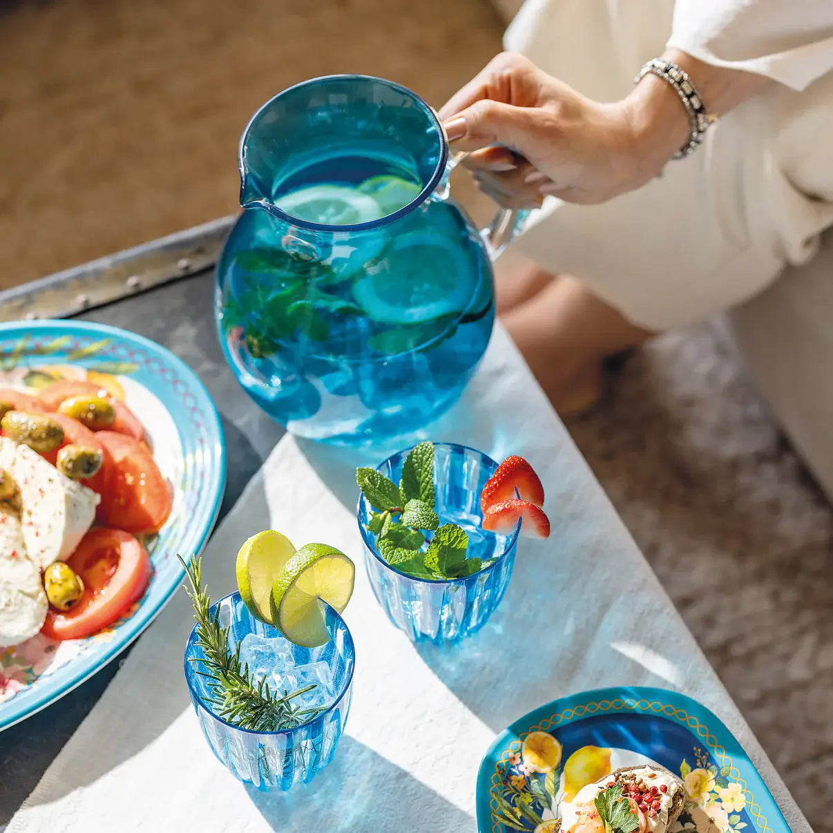 Guzzini, Dolcevita Tall Tumblers: Turquoise