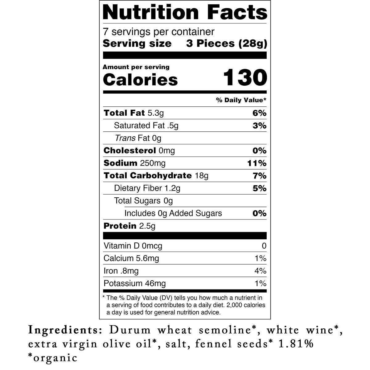 Organic Fennel Taralli