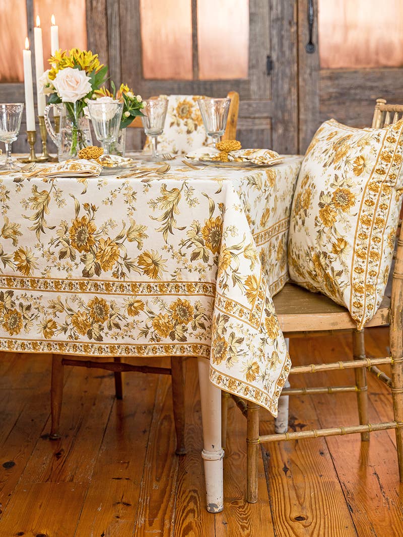 April Cornell Music tablecloth, fall  flowers
