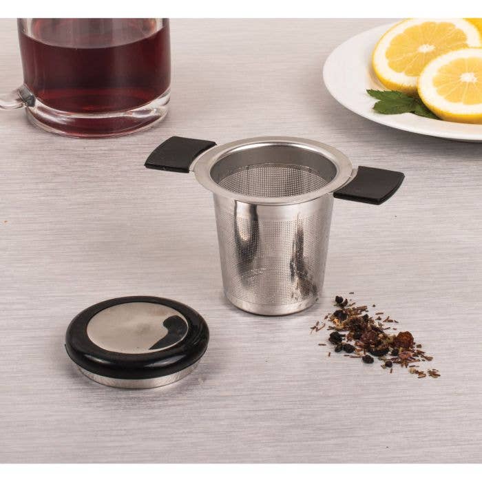 Tea Infuser with Lid & Stainless Steel Basket