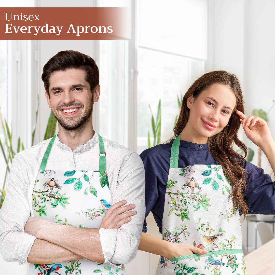 Apron, Mesange 100% Cotton Adjustable Neck Long Ties