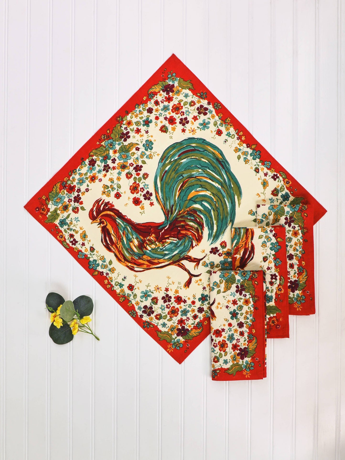 April Cornell Rooster Napkin