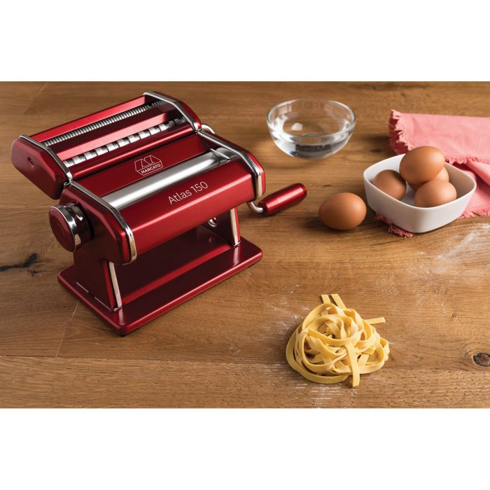 Marcato Atlas 150 Pasta Machine, Silver, Includes Pasta Cutter and