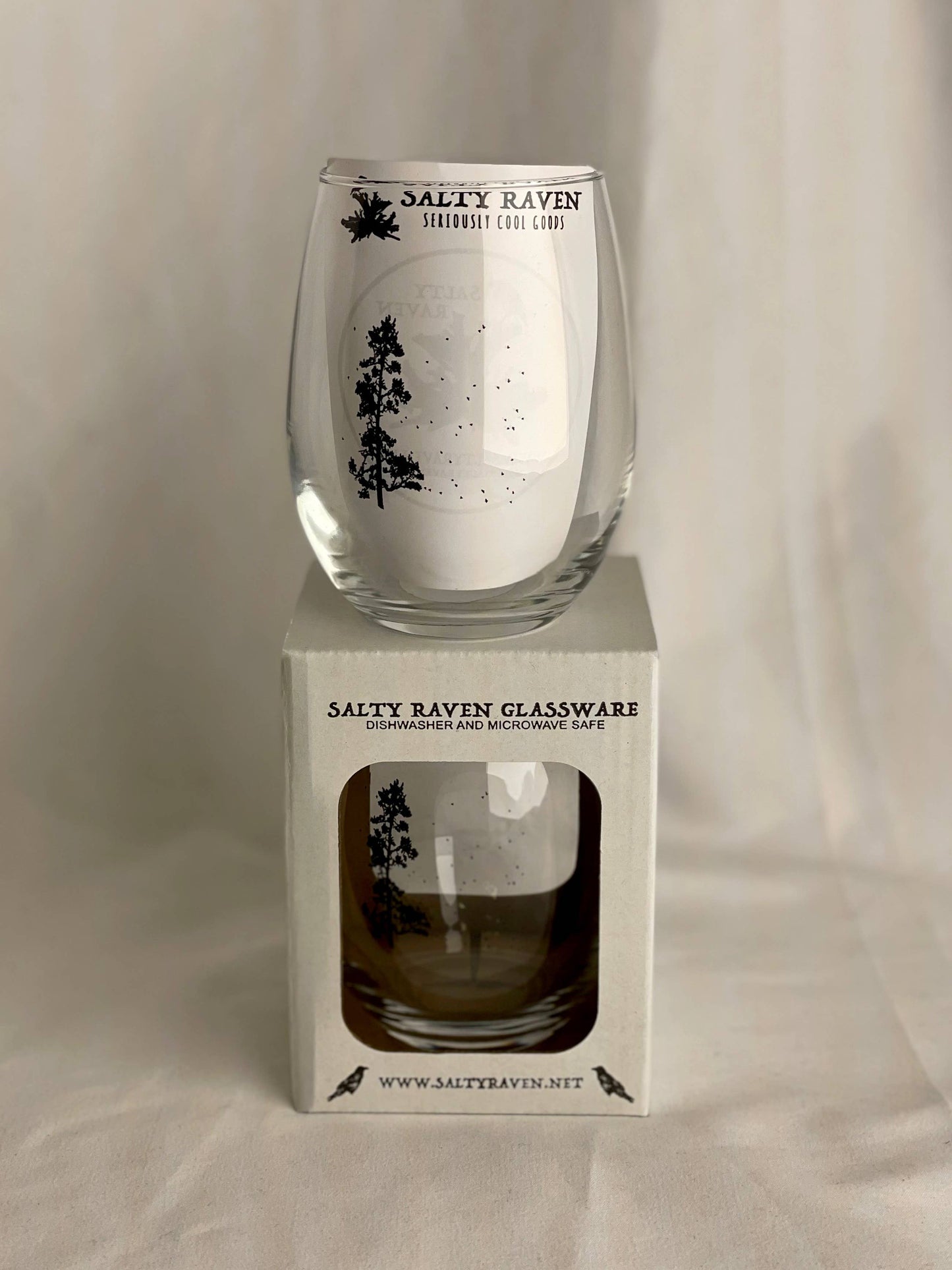 Pine Tree Flock Stemless Wine, Single