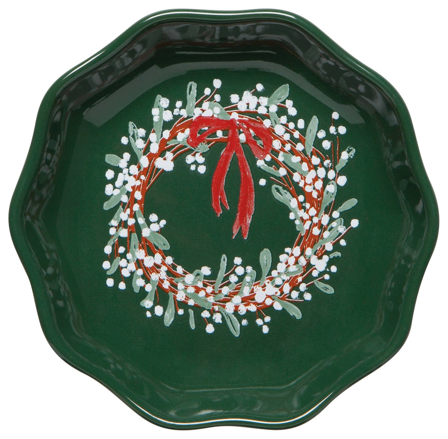 Wreaths Shaped Christmas Pinch Bowls Set of 6