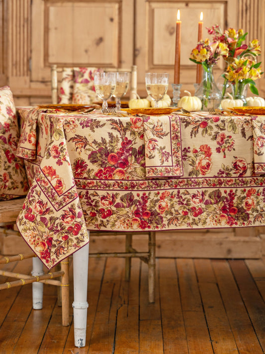 April Cornell Bountiful Harvest Tablecloth 36"x36"