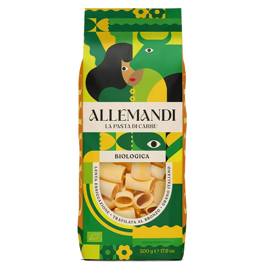 Pasta, Allemandi Organic Paccheri di Semola di Grano Duro, 500g