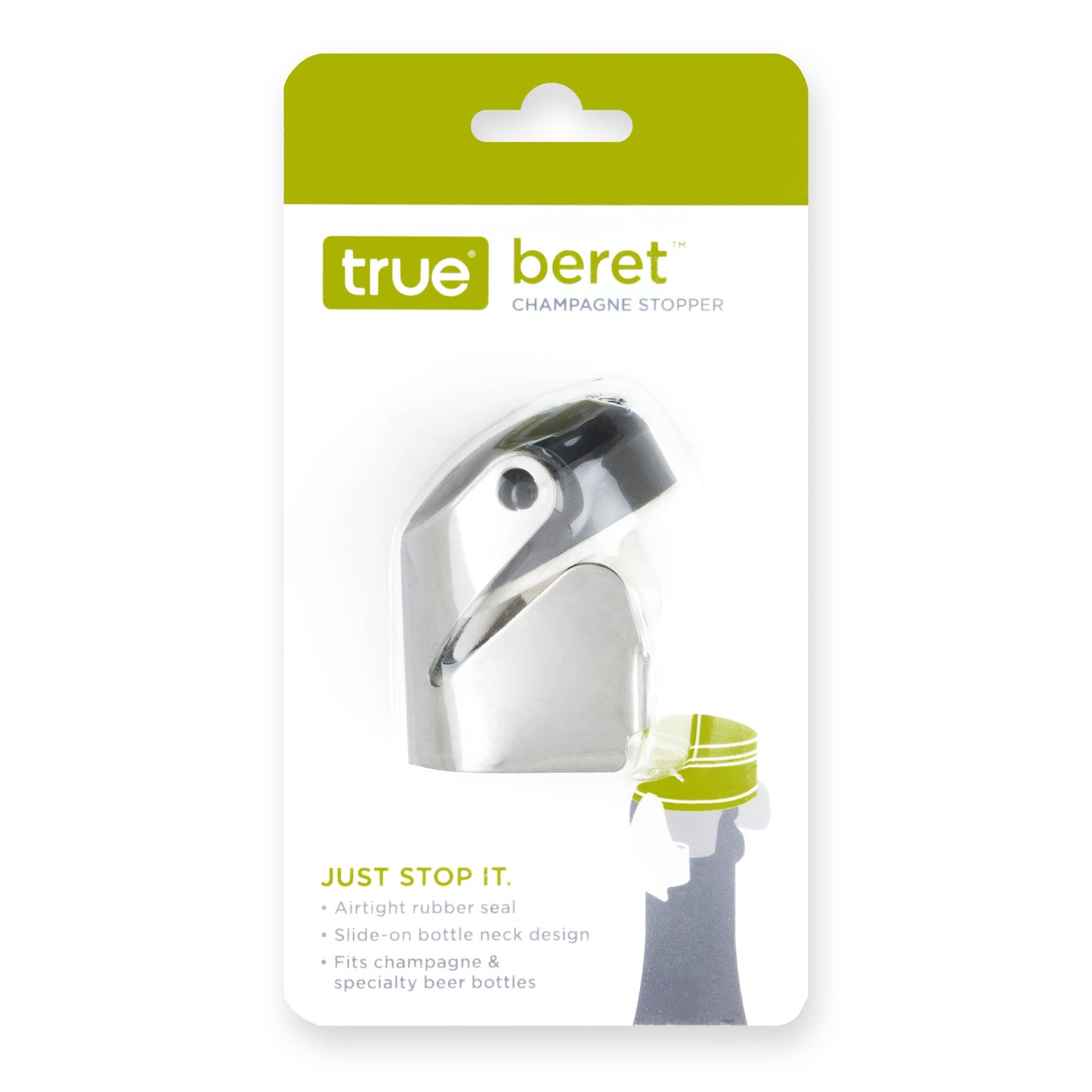 Beret™ Slip-On Airtight Champagne Bottle Stopper