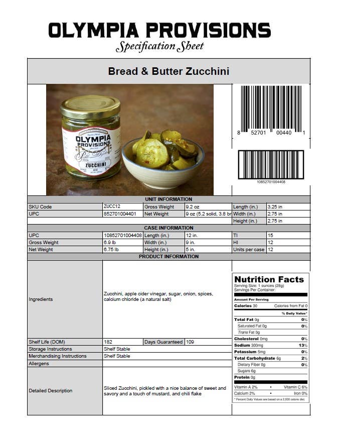 Bread & Butter Zucchini Pickles