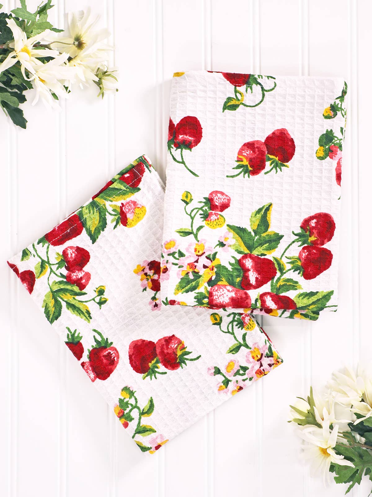 April Cornell Strawberry Dishtowel