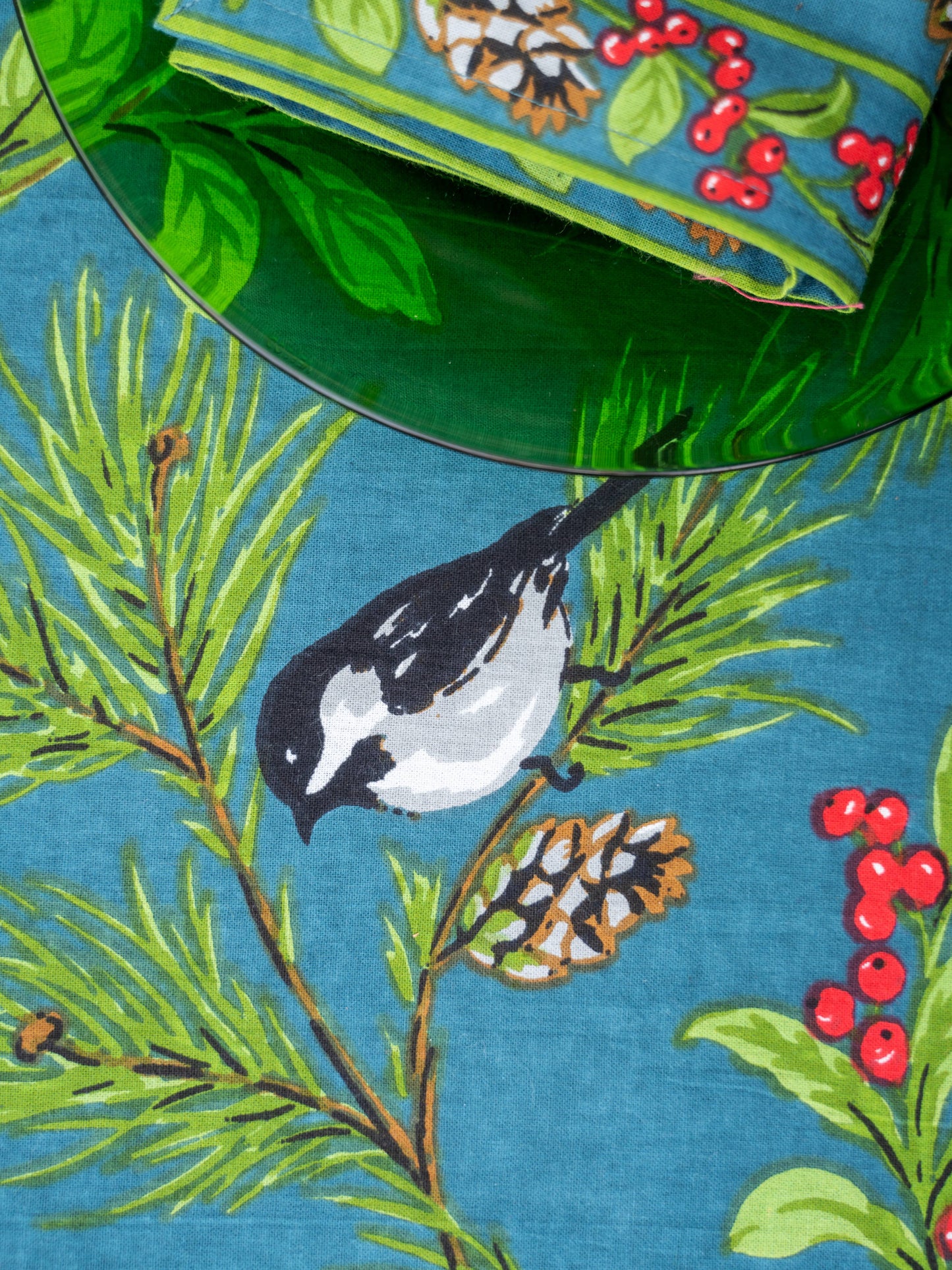 Tablecloth, Chickadee Tablecloth: 54"x54"