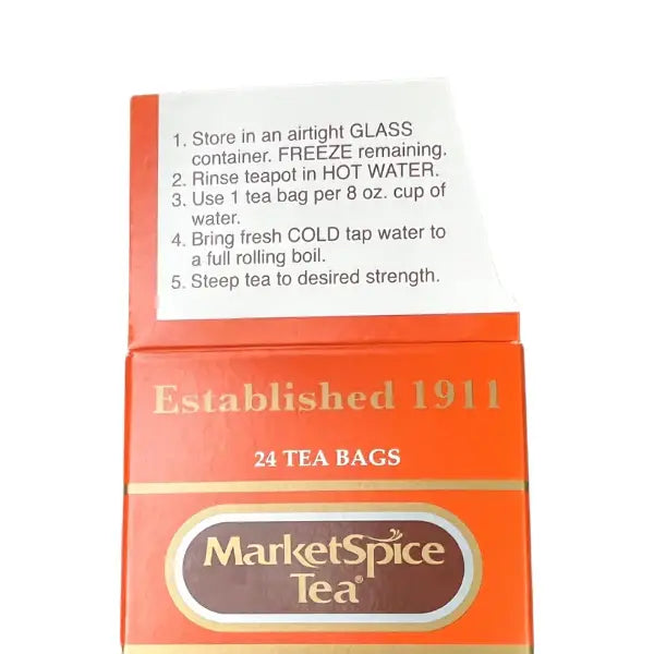 MarketSpice Tea - Signature Cinnamon Orange - 24 ct 12 Pack