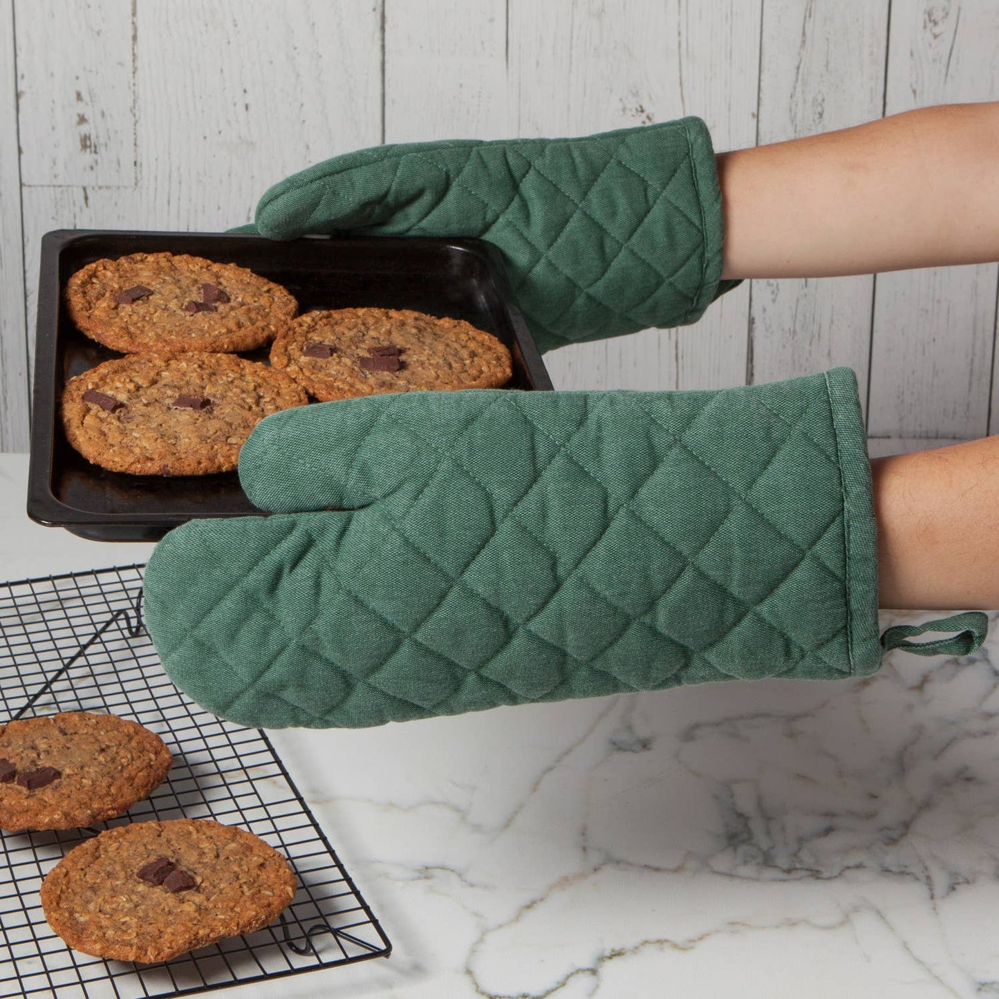 Jade Green Stonewash Oven Mitt