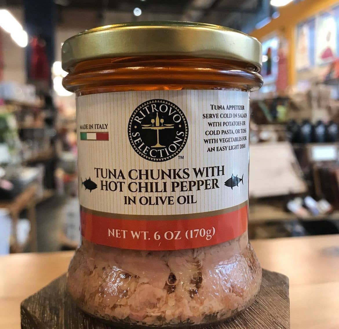Tuna Chunks with Spicy Calabrian Red Pepper