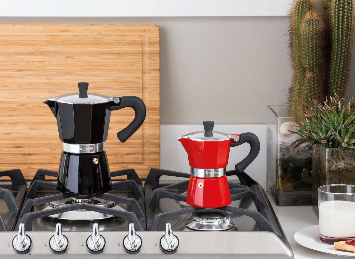 Coffee Star 6-Cup Espresso Moka Pot, Red