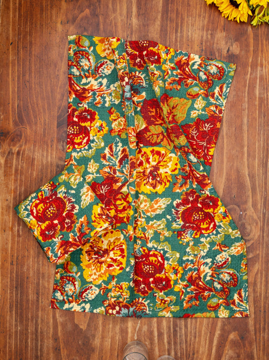April Cornell Pomegranate teal towel set