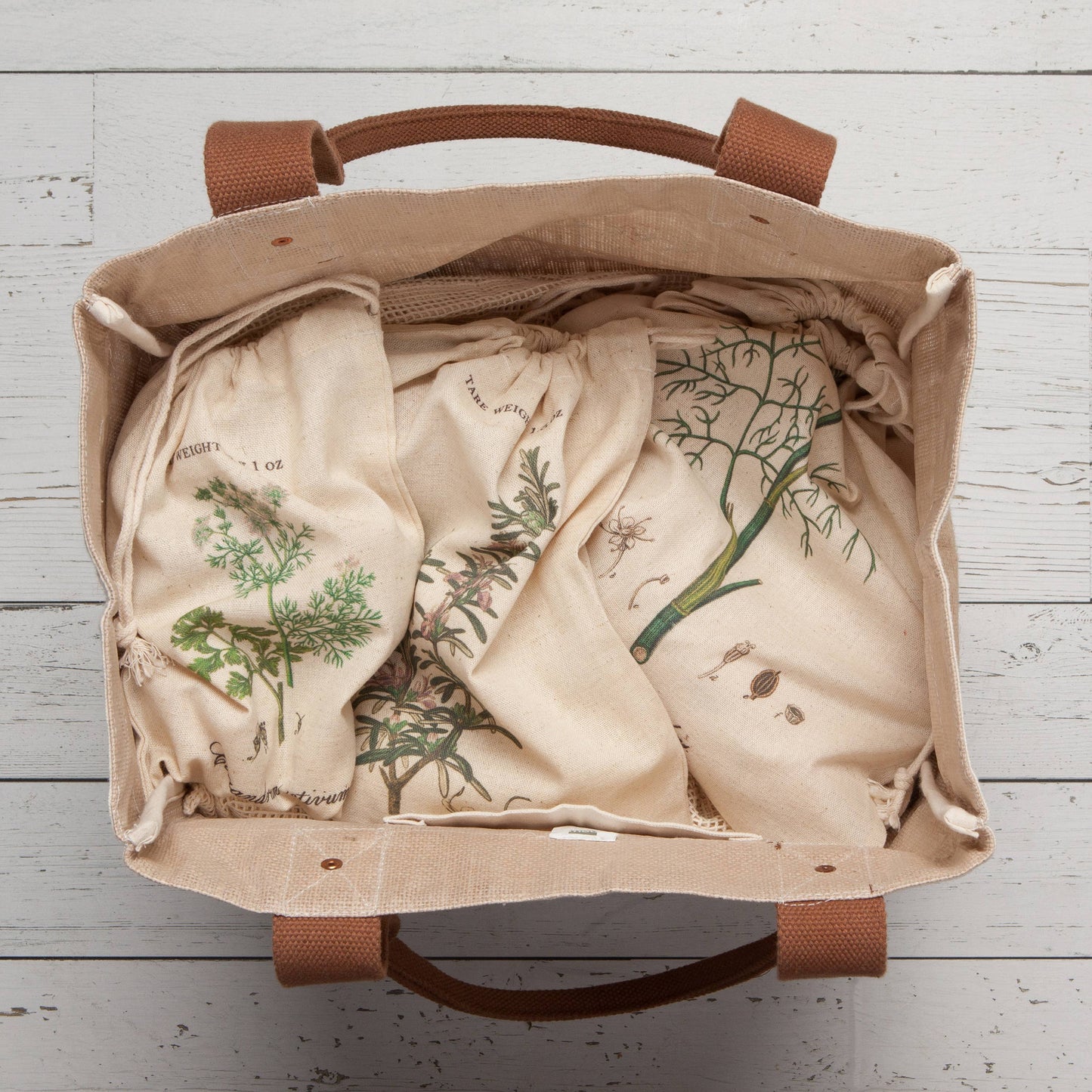 Garden Herbs Reusable Produce Bags Set of 3