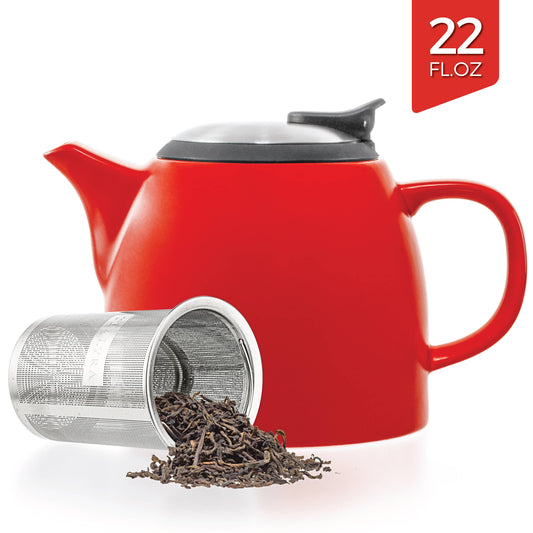 Red Tea Pot with infuser