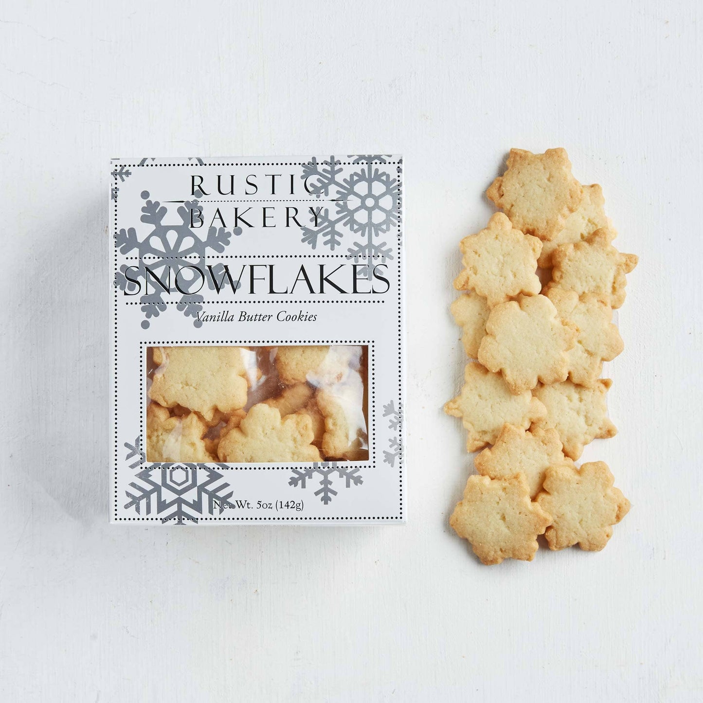 Vanilla Snowflakes Cookies, Rustic Bakery