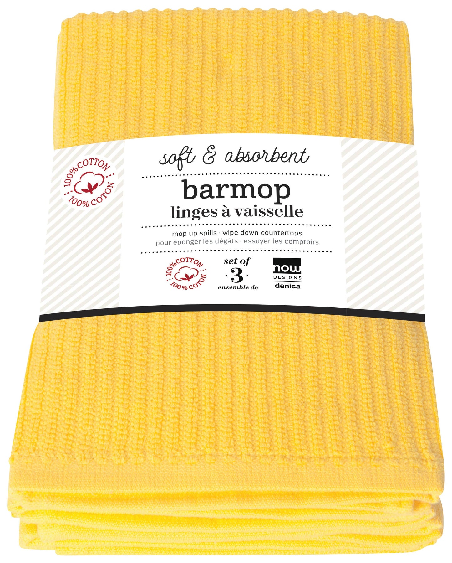 Lemon Yellow Barmops Set of 3